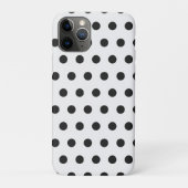 Zwart-wit Polka Dot iPhone Case (Achterkant)