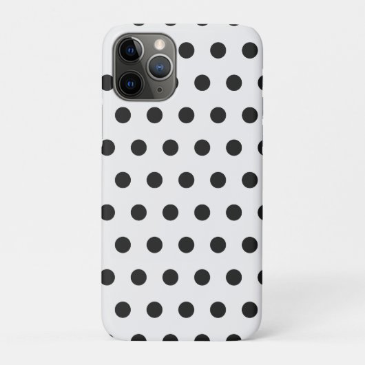 Zwart-wit Polka Dot iPhone Case (Achterkant)