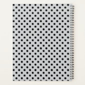 Zwart Wit Polka Dot Monogram 2026 Custom Planner (Achterkant)