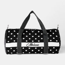 Zwart-wit polka dot naam patroon 