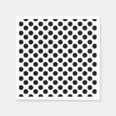 Zwart-wit Polka Dot Papier servet (Voorkant)
