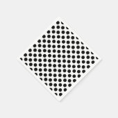 Zwart-wit Polka Dot Papier servet (Hoek)