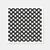 Zwart-wit Polka Dot Papier servet (Voorkant)
