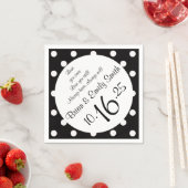  zwart wit polka dot papieren servetten (Insitu)