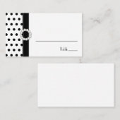 Zwart-wit Polka Dot Place kaarten Plaatskaartje (Voorkant / Achterkant)