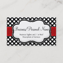 Zwart/Wit Polka Dot Rood Lint Voor/Achterkant