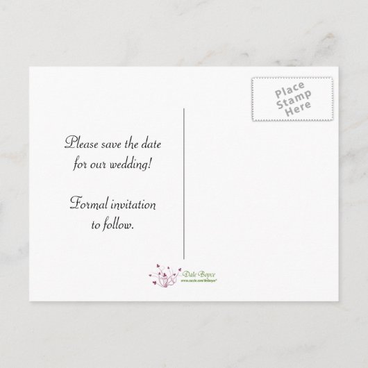 Zwart-wit Polka Dot Save The Date Aankondigingskaart (Achterkant)