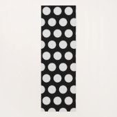 Zwart-wit Polka Dot Schattige Monogrammed Yogamat (Achterkant)