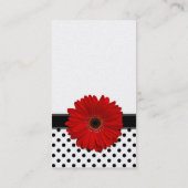 Zwart-wit Polka Dot visitekaartje template (Achterkant)