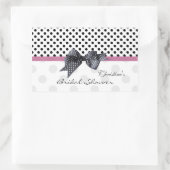 Zwart-wit Polka dot Vrijgezellenfeest Sticker (Tas)