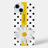 Zwart-wit Polka Dots, Daisy Case-Mate iPhone Case (Achterkant)
