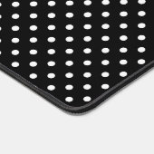 Zwart Wit Polka Dots Desk Mat (Hoek)