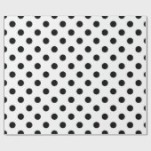 Zwart & Wit Polka Dots Dot Chic Patroon Cadeaupapier (Vlak)