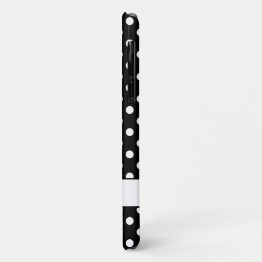 Zwart-wit Polka Dots Patroon Gepersonaliseerd Case-Mate iPhone Case (Achterkant/links)