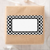 Zwart Wit Polka Dots Patroon Verzendlabel (Insitu)