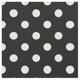 Zwart Wit Polka Dots Textiel Stof