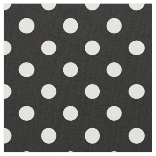 Zwart Wit Polka Dots Textiel Stof (Close Up)