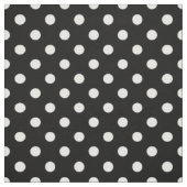 Zwart Wit Polka Dots Textiel Stof (Swatch)