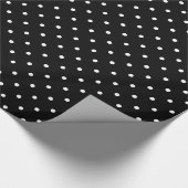 Zwart-wit Polka Dots Vaderdag Cadeaupapier (Hoek)