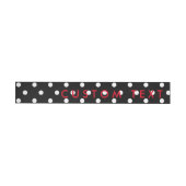 Zwart-wit Polka dots wrap rond labels Adreslabel Wikkel (Individueel)