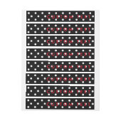 Zwart-wit Polka dots wrap rond labels Adreslabel Wikkel (Vel)