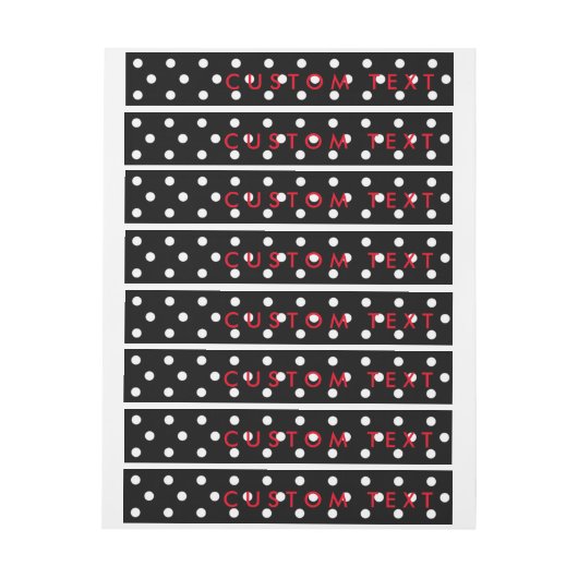 Zwart-wit Polka dots wrap rond labels Adreslabel Wikkel (Vel)