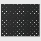 Zwart-wit Polka Dots Wrapping Paper Cadeaupapier (Vlak)