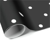 Zwart-wit Polka Dots Wrapping Paper Cadeaupapier (Rol Hoek)