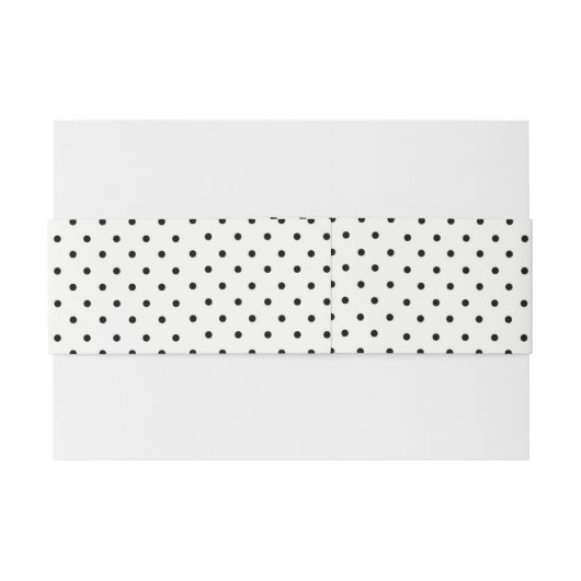 Zwart wit polka-puntenbruiloft uitnodigingen wikkel (Achterkant Voorbeeld)
