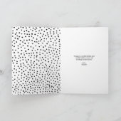 Zwart-wit polkadot patroon verjaardag kaart (Binnen)