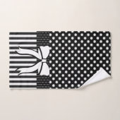 Zwart wit polkdaot streep badkamer handdoek sets (Handdoek)