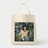 Zwart-wit Pommeraans met Hydrangeas Tote Bag (Voorkant)