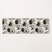 Zwart-wit pompoen Herfst ontwerp Yogamat (Achterkant (horizontaal))