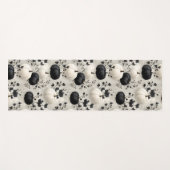 Zwart-wit pompoen Herfst ontwerp Yogamat (Voorkant (horizontaal))