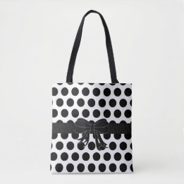 Zwart-wit - pooldots - handtas / Tas