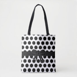 Zwart-wit - pooldots - handtas / Tas