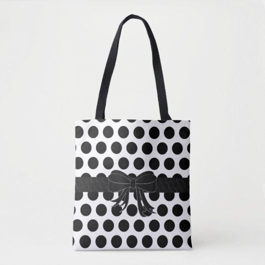Zwart-wit - pooldots - handtas / Tas (Voorkant)