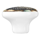 Zwart-wit Poolse kippenren Keramische Knop (Zijkant)