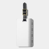 Zwart-Wit Pootjes Verlopend Achtergrond Bagagelabel (Voorkant verticaal)