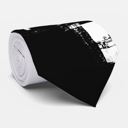 Zwart-wit Pop Art Brooklyn Bridge Stropdassen (Opgerold)