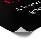 Zwart Wit Pop Art Eagle Leadership Poster (Hoek)