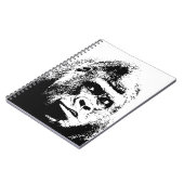 Zwart-Wit Pop Art Gorilla Notitieboek (Linkerzijde)