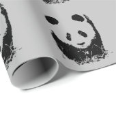 Zwart-Wit Pop Art Panda Cadeaupapier (Rol Hoek)