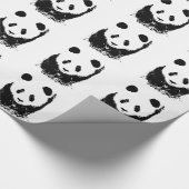 Zwart & Wit Pop Art Panda Wrapping Papier (Hoek)