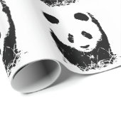 Zwart & Wit Pop Art Panda Wrapping Papier (Rol Hoek)