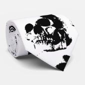 Zwart & Wit Pop Art Schedel Stropdassen (Opgerold)