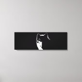 Zwart & Wit Pop Art Wolf Canvas Afdruk (Voorkant)