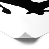 Zwart Wit Pop Kunst Baby & Moeder Olifanten Poster (Hoek)