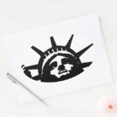 Zwart & Wit Pop Kunstbeeld van Vrijheid Sticker (Envelop)