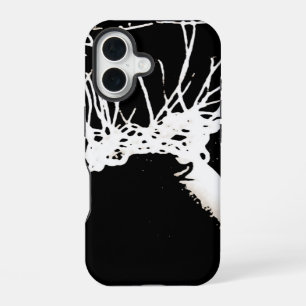 Zwart-wit popart-basketbal iPhone 16 hoesje